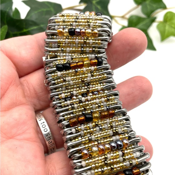 Elixir Multi Color Beaded Safety Pin Watch - Picture 4 of 5